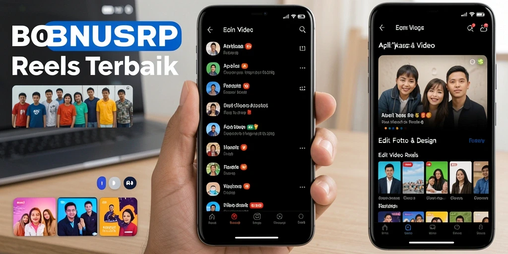 Tampilan antarmuka aplikasi BONUSRP untuk Edit Video Reels yang intuitif.