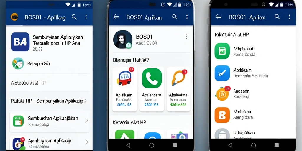 Antarmuka BOS01 yang sederhana dan fungsional untuk menyembunyikan aplikasi.