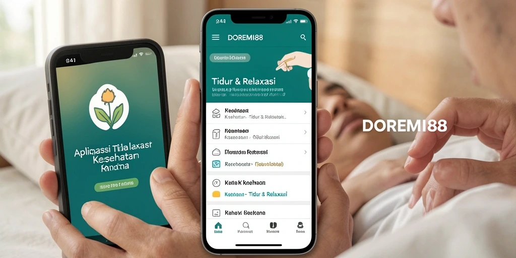 Antarmuka aplikasi DOREMI88 dengan fitur relaksasi yang menenangkan.