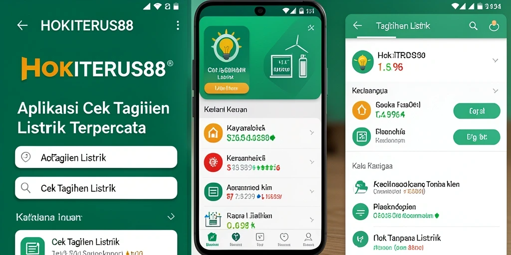 Tampilan antarmuka HOKITERUS88 untuk cek tagihan listrik yang intuitif.