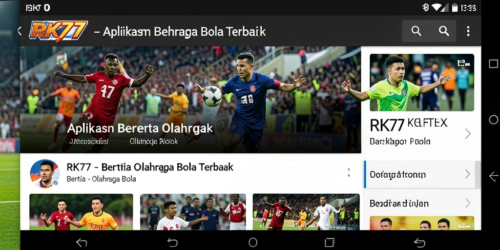 Tampilan antarmuka RK77 yang informatif dan interaktif.