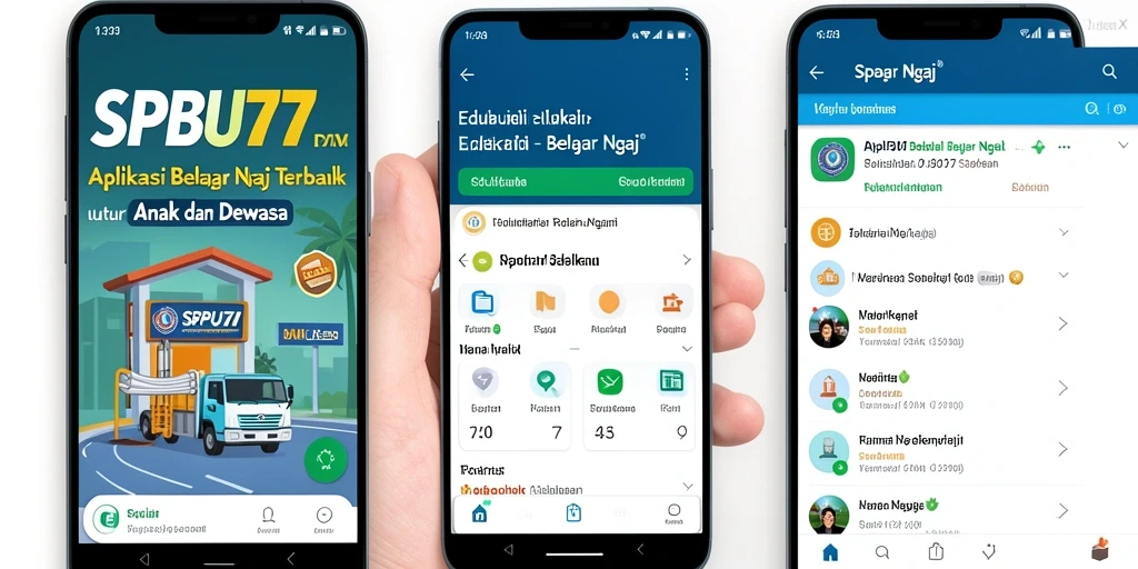 Antarmuka SPBU77 yang interaktif dan edukatif.